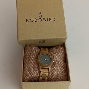 Women's Tan Wooden Watch